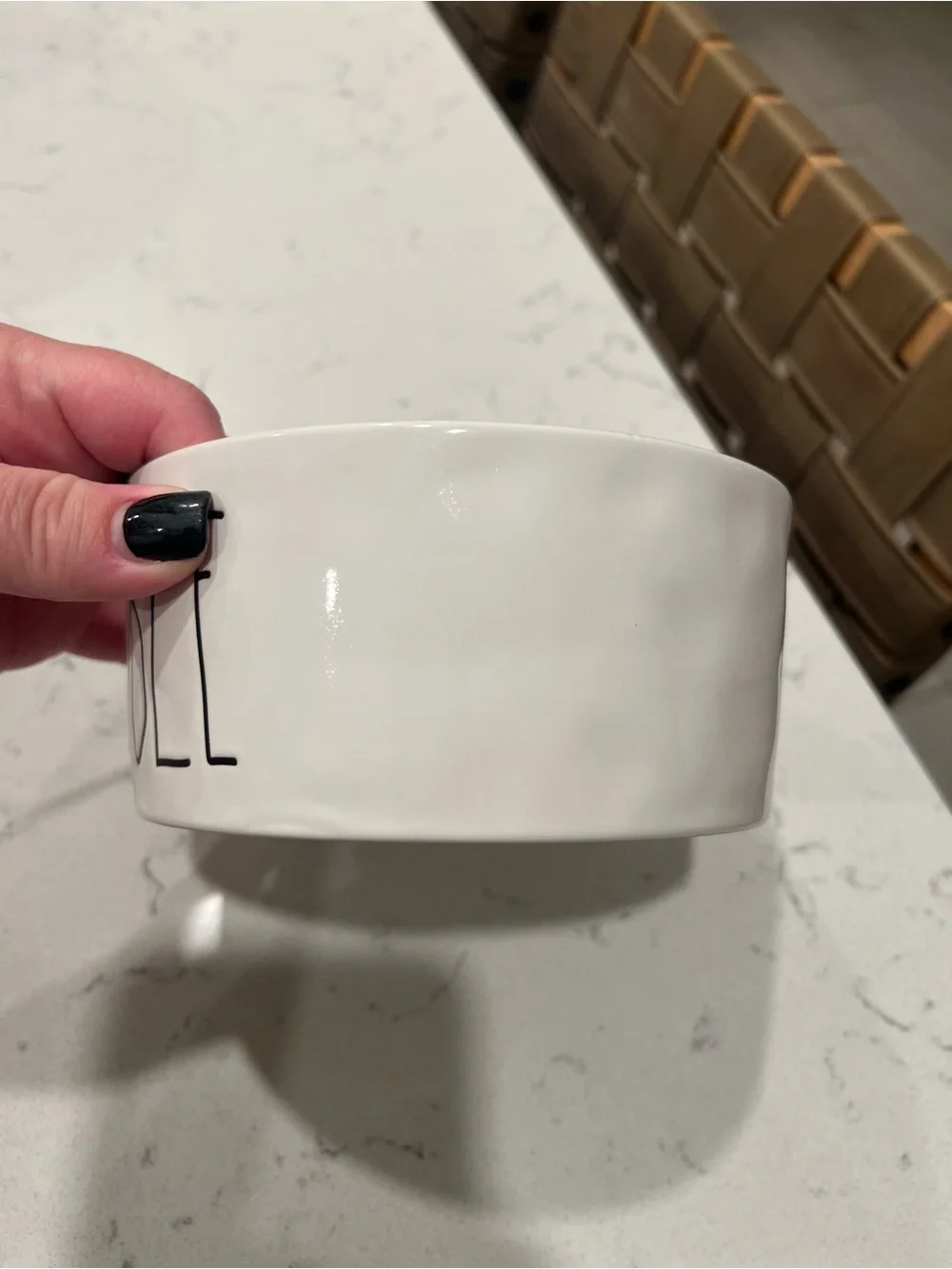 NWT Rae Dunn Nibble Dog Food/Water Bowl